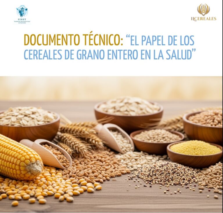 Portada Documento técnico "Papel de los cereales de grano entero en la salud"