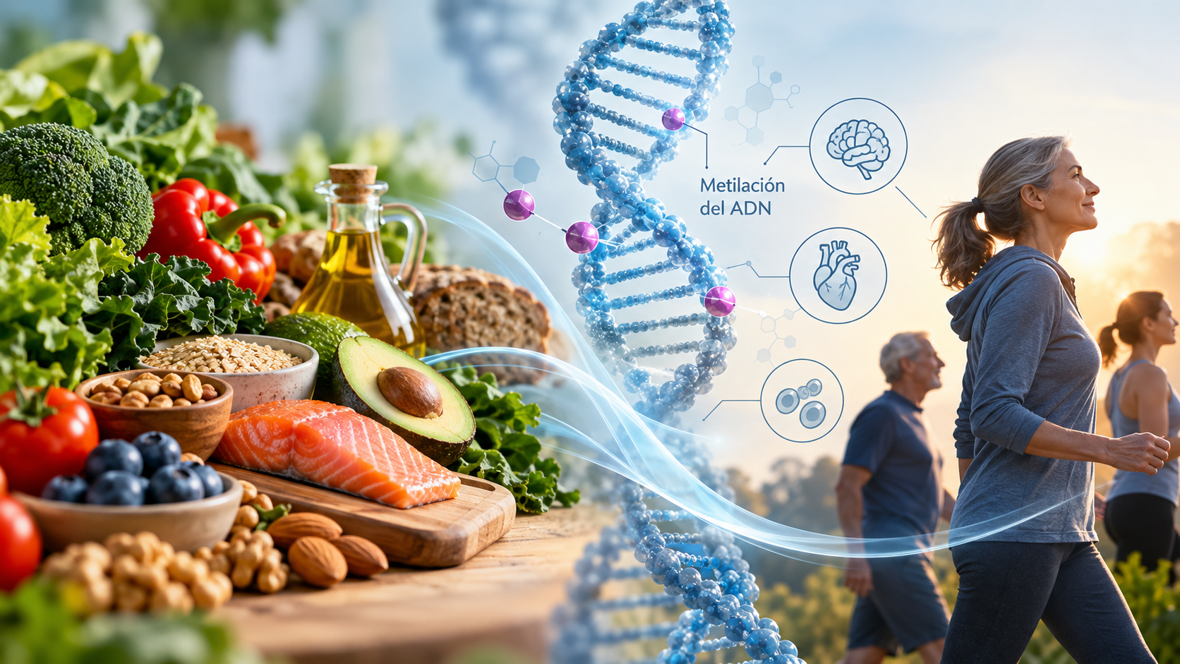 Relación entre la calidad de la dieta, el envejecimiento epigenético y el epigenoma en dos cohortes poblacionales
