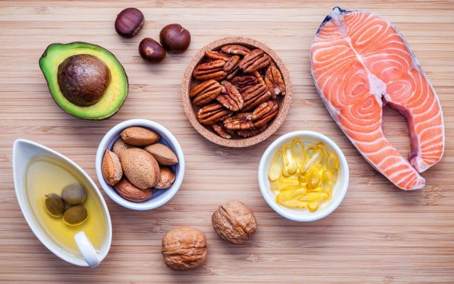 Selection food sources of omega 3 and unsaturated fats.